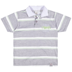 Pólo Infantil Elian Cinza 24843-7022/1018
