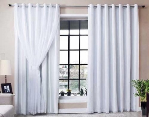 CORTINA OXFORD COM VOIL 2,90 X 2,45M BRANCO