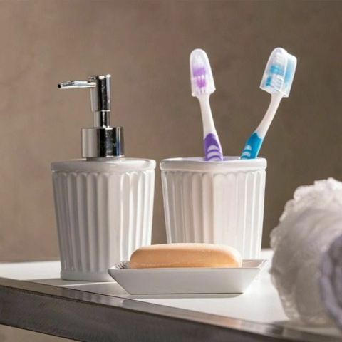 Kit Banheiro 3 Peças Aroma Branco - comprar online