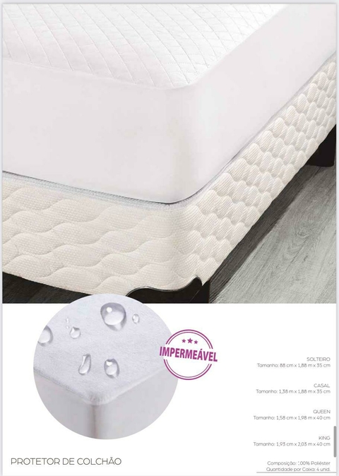 PROTETOR DE COLCHÃO IMPERMEÁVEL MATELASSÊ (03 tamanhos)