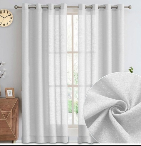 Cortina Tecido Linho 2,90x2,45mt Branco