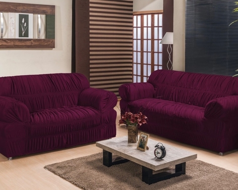 Capa de Sofá Vinho