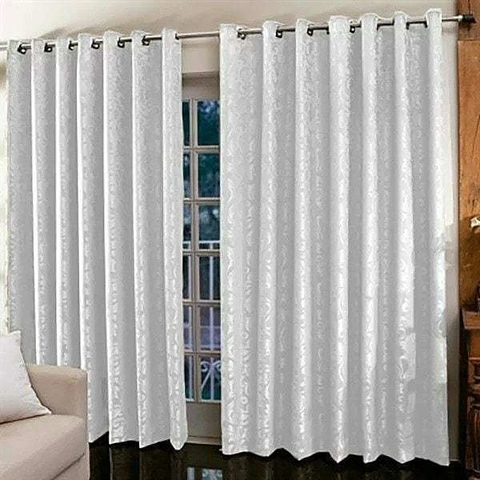 CORTINA JACQUARD 2,70x2,45M BRANCO