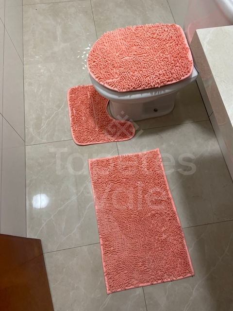 Jogo de Banheiro Macarrão Rosa Bebê