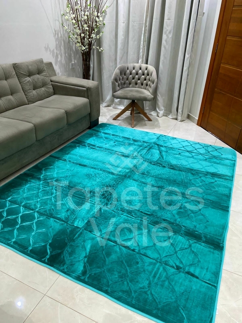 Tapete Aveludado Alto Relevo 1.90 x 2.40 metros