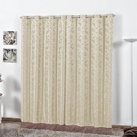 CORTINA JACQUARD 2,70x2,45M AREIA