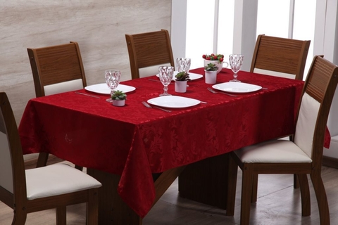 Toalha de mesa Jacquard Vermelha