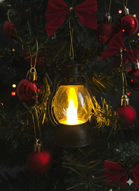 Farolito con luz - Adorno navideño