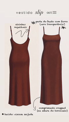 Vestido slip act iii na internet