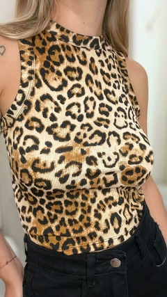 Musculosa Animal print - Malaquita