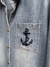 Camisa Jeans Com Algodão e Bordado na internet