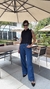 Calça Wide Leg Fenda Barra - comprar online