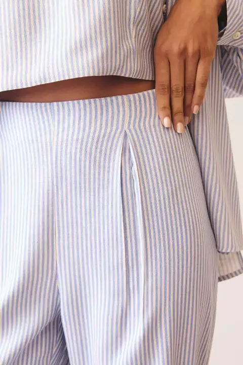Calça Listrada Com Linho GU - comprar online