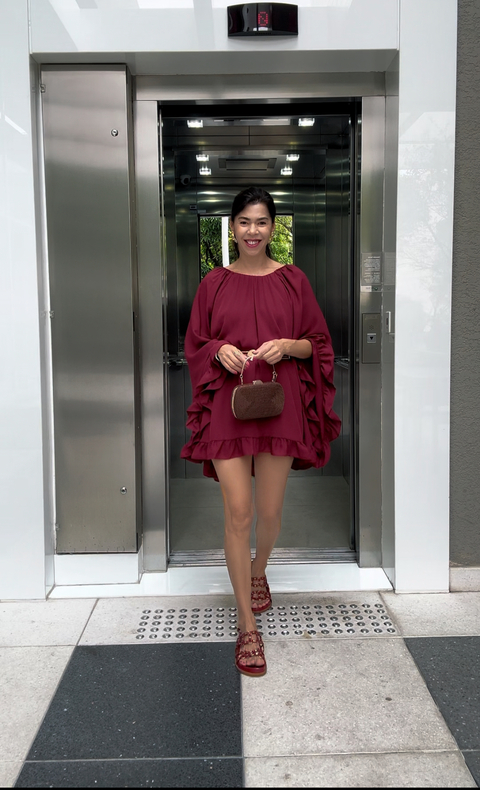 Vestido Manga Longa Babados - comprar online
