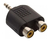 Adaptador Adam Hall 2 Rca Hembra A 1 Mini Plug Estereo Macho