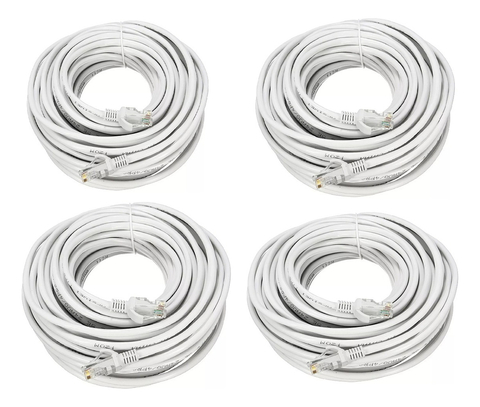 Cable Patch Cord Internet/ethernet 20mts Cat6 Rj45 Pack X4u