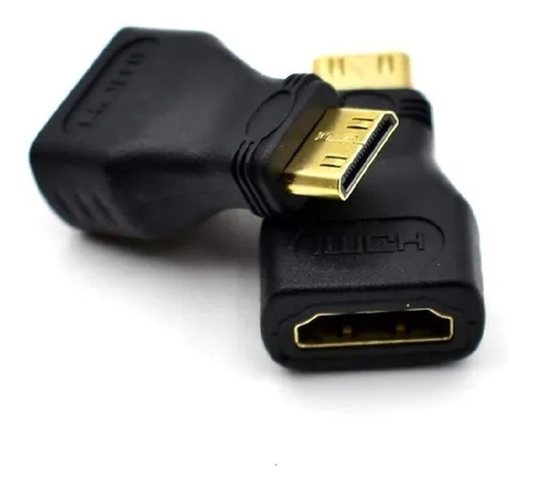 Adaptador Hdmi Hembra A Minihdmi Macho Dorado
