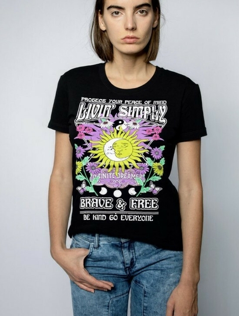 Remera Estampada Living Simply