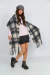 K-NIT POP MANTON NUBE CUADRILLE NEGRO R2148ALFA - comprar online