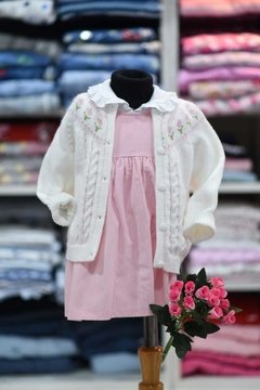Vestido corderoy rosa - comprar online
