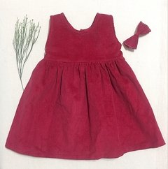 Vestido corderoy bordó