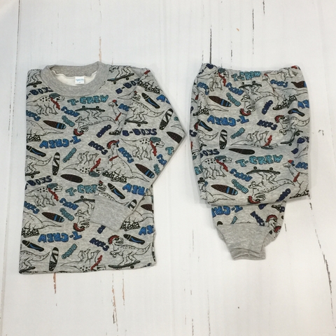 Pijama frisa dinosaurios gris - comprar online