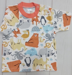 Remera animales naranja - comprar online