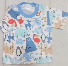 Remera animales celeste - comprar online