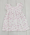 Vestido blanco flores celestes, rosas o rojas - comprar online