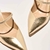 Imagem do Mule Dourado Off White Couro Bico Fino Jules