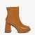 Bota Off Marrom Meia Pata Salto Alto Bloco Tokyo - comprar online