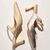 Mule Prata Off White Couro Bico Fino Jules