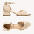 Imagem do Sandália Bico Folha Couro Off White