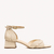 Sandália Bico Folha Couro Off White - comprar online