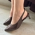 Scarpin High Vamp Verniz Café