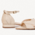 Imagem do Rasteira Bico Folha Couro Off White