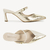 Mule Dourado Off White Couro Bico Fino Jules - LOULLE