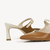 Mule Camel Off White Couro Bico Fino Jules - loja online