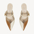 Mule Camel Off White Couro Bico Fino Jules na internet