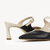 Mule Preto Off White Couro Bico Fino Jules - loja online