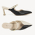 Mule Preto Off White Couro Bico Fino Jules - LOULLE