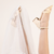 Sandália Bico Folha Couro Off White