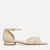 Rasteira Bico Folha Couro Off White - comprar online