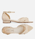 Rasteira Bico Folha Couro Off White - loja online