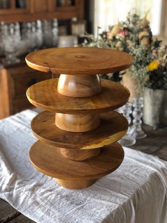 Pie de torta WOOD - Las Cortaderas Home