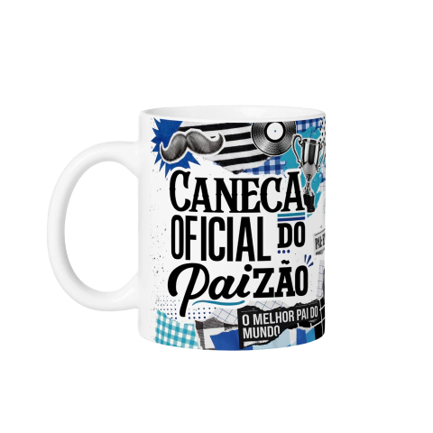 Caneca de Cerâmica Branca 325ml "Caneca Oficial do Paizão"
