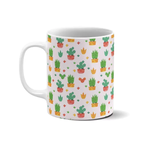 Caneca personalizada - Cactos e suculentas