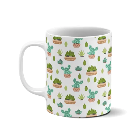 Caneca personalizada - Cactos e suculentas