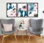 CONJUNTO 3 QUADROS - FLORES E GEOMETRIA