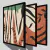 CONJUNTO 3 QUADROS - LINHAS PRETAS E TEXTURA TERRACOTA E VERDE na internet